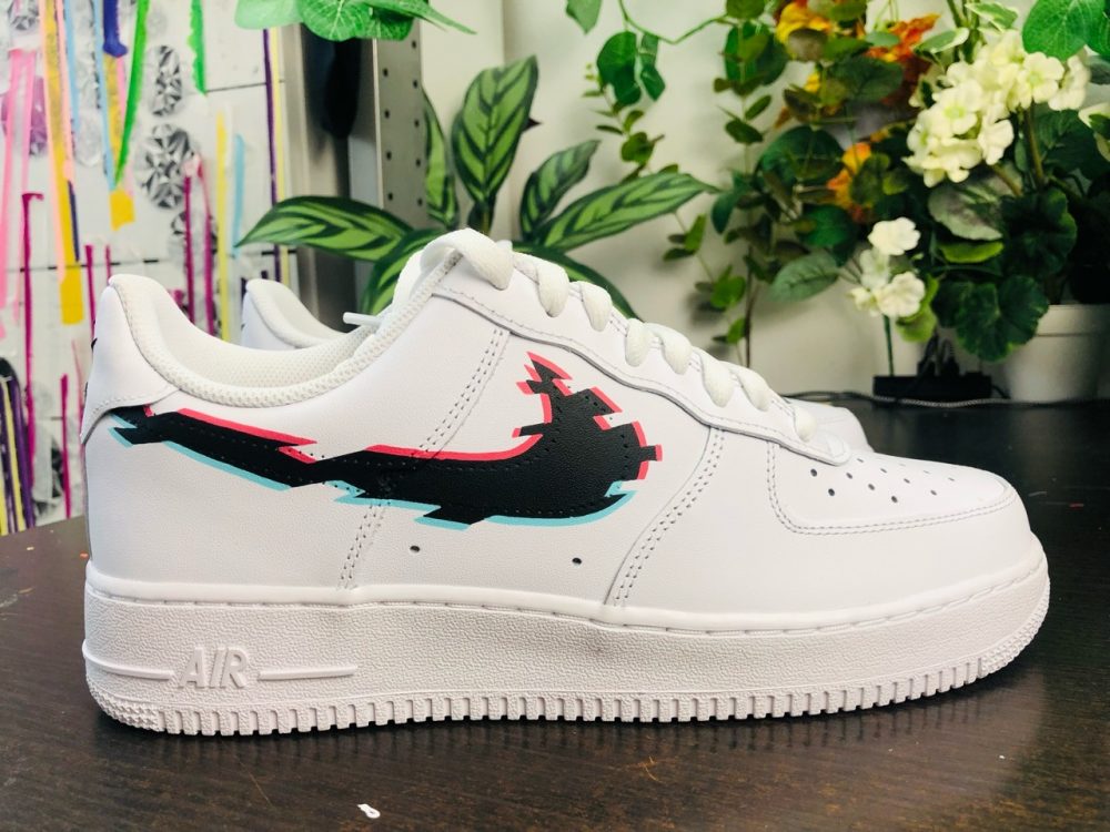 Effet Glitch airforce 1 sneakers custom – Image 3