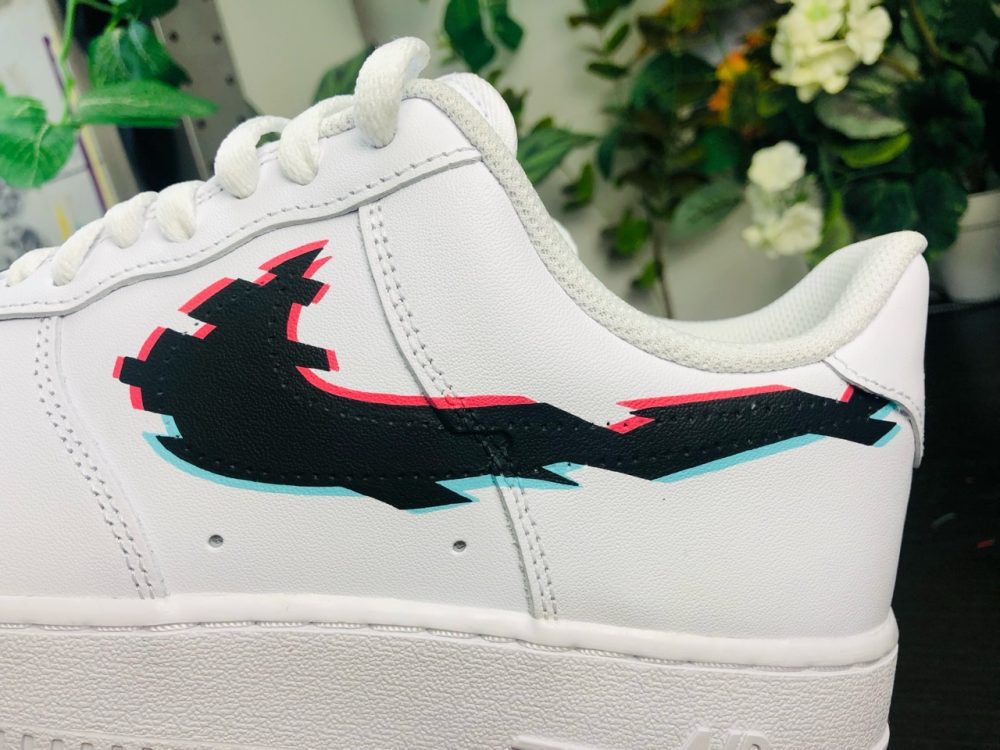 Effet Glitch airforce 1 sneakers custom – Image 4