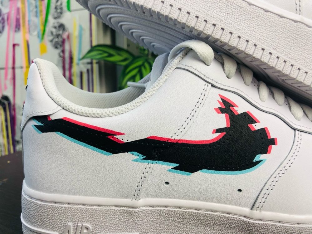 Effet Glitch airforce 1 sneakers custom – Image 5