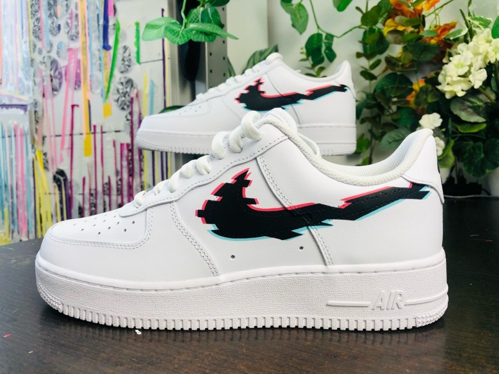 Effet Glitch airforce 1 sneakers custom – Image 2